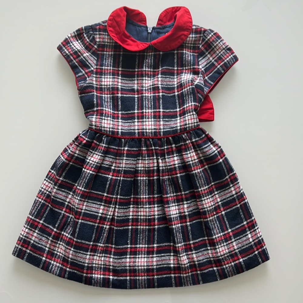 Plaid Red and Blue Kids Dress